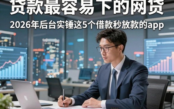 贷款最容易下的网贷，2026年后台实锤这5个借款秒放款的app