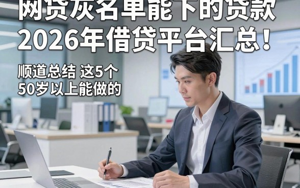 网贷灰名单能下的贷款2026年借贷平台汇总！顺道总结这5个50岁以上能做的网贷