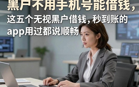 黑户不用手机号能借钱，这五个无视黑户借钱秒到账的app用过都说顺畅