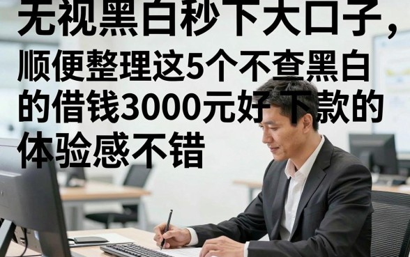 无视黑白秒下大口子，顺便整理这5个不查黑白的借钱3000元好下款的app体验感不错