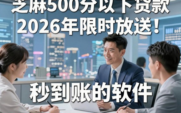 芝麻500分以下贷款2026年限时放送！叙述5个借款500分以下秒到账的软件