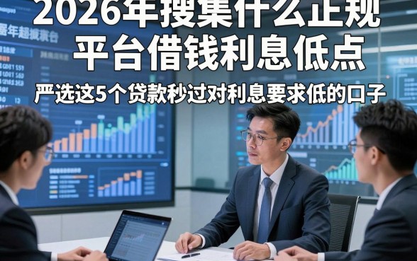 2026年搜集什么正规平台借钱利息低点，严选这5个贷款秒过对利息要求低的口子