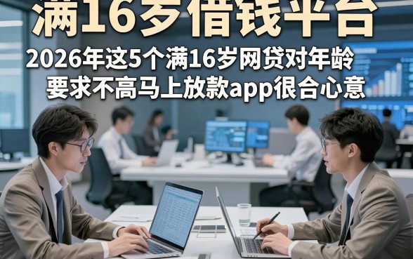 满16岁借钱平台，2026年这5个满16岁网贷对年龄要求不高马上放款app很合心意