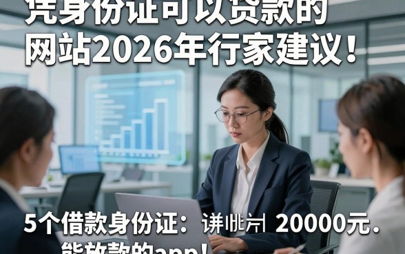 凭身份证可以贷款的网站2026年行家建议！介绍5个借款身份证20000元能放款的app