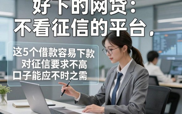 好下的网贷不看征信的平台，详述这5个借款容易下款对征信要求不高口子能应不时之需