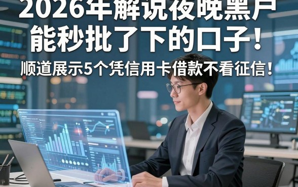2026年解说夜晚黑户能秒批了下的口子，顺道展示5个凭信用卡借款不看征信