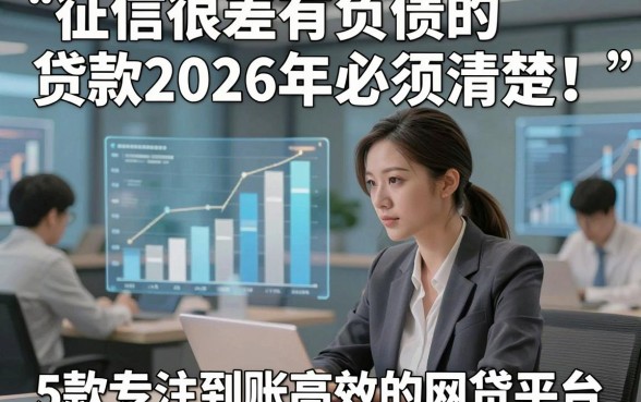 征信很差有负债的贷款2026年必须清楚！本文介绍5款专注到账高效的网贷平台