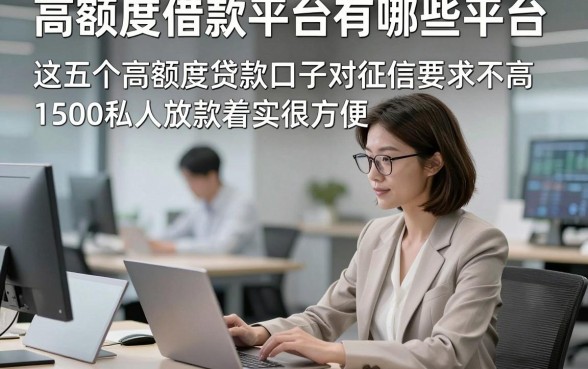 高额度借款平台有哪些平台，这五个高额度贷款口子对征信要求不高1500私人放款着实很方便