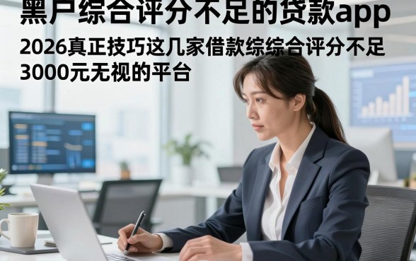 黑户综合评分不足的贷款app，2026真正技巧这几家借款综合评分不足3000元无视的平台