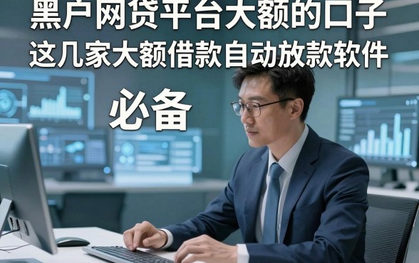 黑户网贷平台大额的口子，必备​这几家大额借款自动放款软件