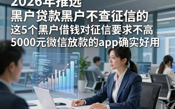 2026年推选​黑户贷款黑户不查征信的，这5个黑户借钱对征信要求不高5000元微信放款的app确实好用