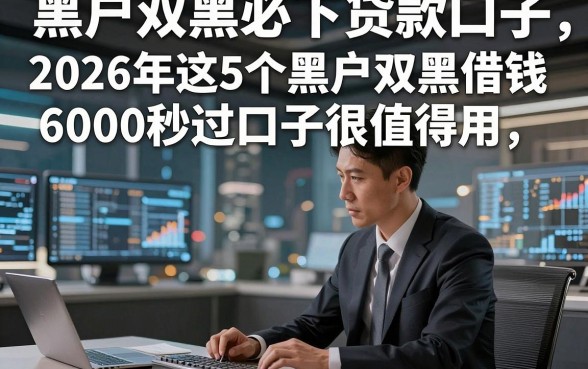 黑户双黑必下贷款口子，2026年这5个黑户双黑借钱6000秒过口子很值得用