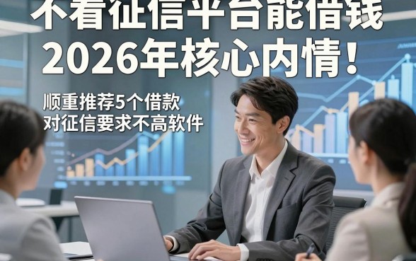 不看征信平台能借钱2026年核心内情！顺便推荐5个借款对征信要求不高软件