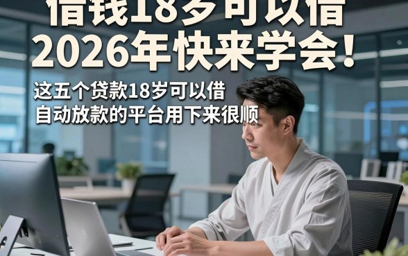 借钱18岁可以借2026年快来学会！这五个贷款18岁可以借自动放款的平台用下来很顺