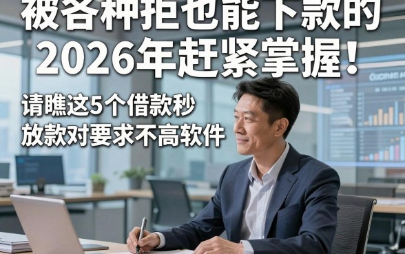 被各种拒也能下款的2026年赶紧掌握！请瞧这5个借款秒放款对要求不高软件