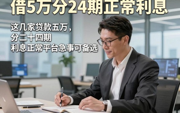 借5万分24期正常利息，这几家贷款五万分二十四期利息正常平台急事可备选