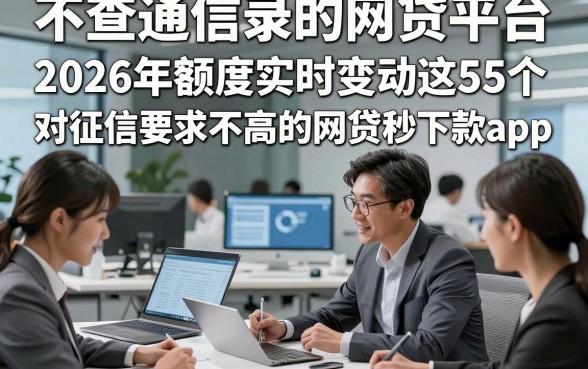 不查通信录的网贷平台，2026年额度实时变动这5个对征信要求不高的网贷秒下款app