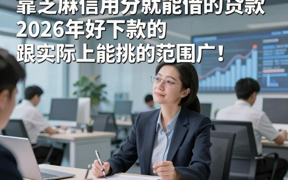 靠芝麻信用分就能借的贷款2026年好下款的实际上能挑的范围广！，本篇为您清点这五个借款口子！