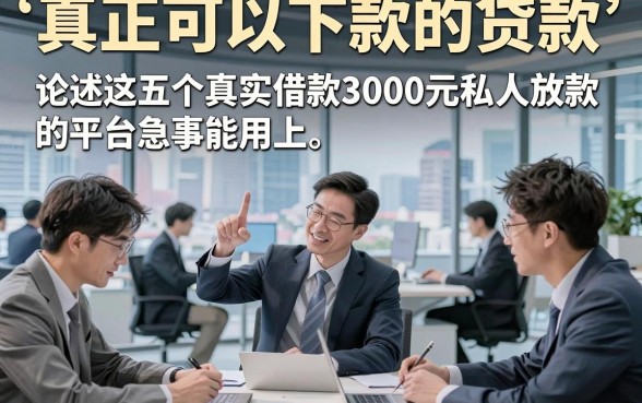 真正可以下款的贷款，论述这五个真实借款3000元私人放款的平台急事能用上