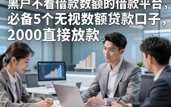 黑户不看借款数额的借款平台，必备5个无视数额贷款口子2000直接放款
