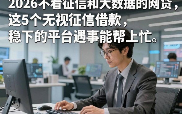 2026不看征信和大数据的网贷，这5个无视征信借款稳下的平台遇事能帮上忙