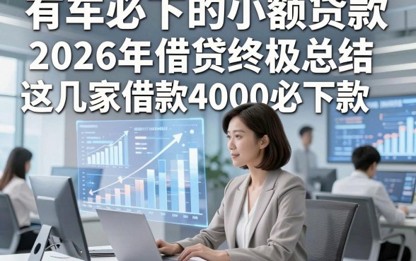 有车必下的小额贷款，2026年借贷终极总结这几家借款4000必下款的对口子