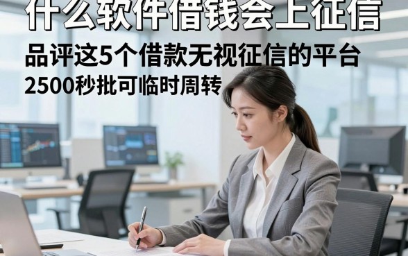 什么软件借钱会上征信，品评这5个借款无视征信的平台2500秒批可临时周转
