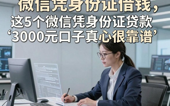 微信凭身份证借钱，这5个微信凭身份证贷款3000元口子真心很靠谱