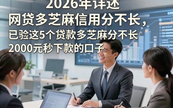 2026年详述​网贷多芝麻信用分不长，已验这5个贷款多芝麻分不长2000元秒下款的口子