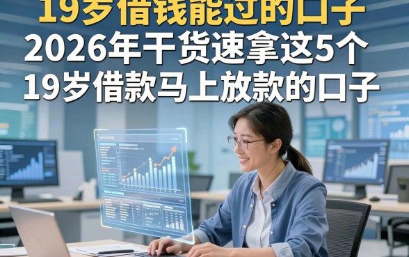 19岁借钱能过的口子，2026年干货速拿这5个19岁借款马上放款的口子