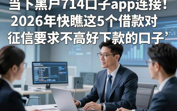当下黑户714口子app连接！2026年快瞧这5个借款对征信要求不高好下款的口子