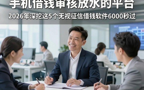 手机借钱审核放水的平台，2026年深挖这5个无视征信借钱软件6000秒过