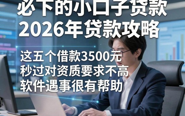 必下的小口子贷款2026年贷款攻略，这五个借款3500元秒过对资质要求不高软件遇事很有帮助