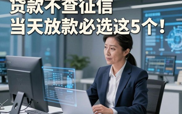 贷款不查征信当天放款必选这5个！本文为您深度优选！