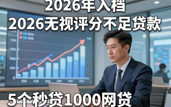 2026年入档​2026无视评分不足贷款，专业列举5个秒贷1000网贷