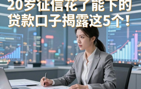 20岁征信花了能下的贷款口子揭露这5个！本篇给你最权威的解答！