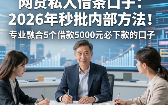 网贷私人借条口子2026年秒批内部方法！专业融合5个借款5000元必下款的口子