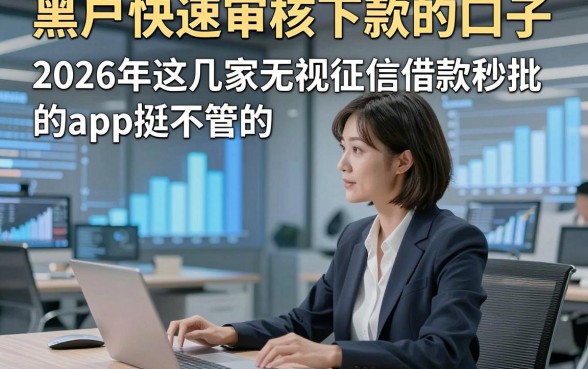 黑户快速审核下款的口子，2026年这几家无视征信借款秒批的app挺不错的