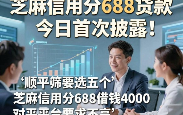芝麻信用分688贷款今日首次披露！顺便筛选五个芝麻信用分688借钱4000对平台要求不高