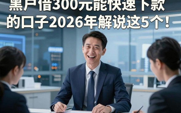黑户借300元能快速下款的口子2026年解说这5个！本文为您详细筛选！