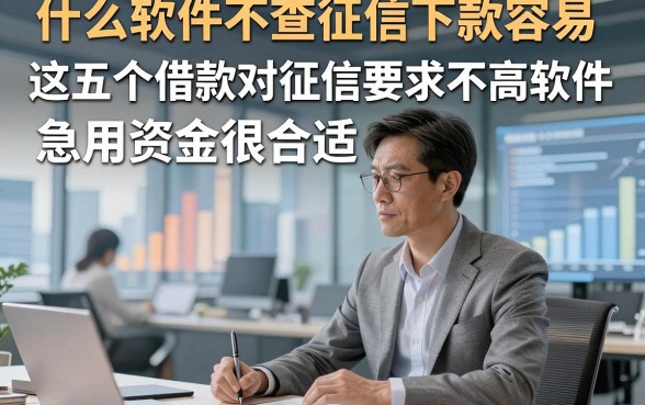 什么软件不查征信下款容易，这五个借款对征信要求不高软件急用资金很合适