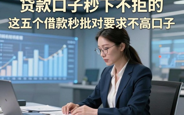 贷款口子秒下不拒的，总结这五个借款秒批对要求不高口子