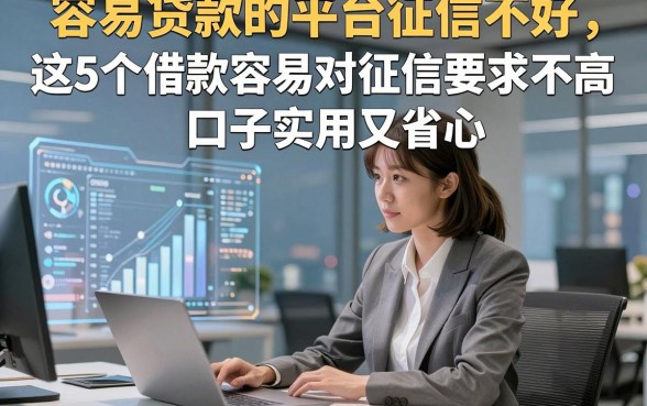容易贷款的平台征信不好，这5个借款容易对征信要求不高口子实用又省心