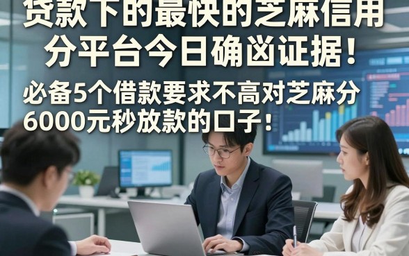 贷款下的最快的芝麻信用分平台今日确凿证据！必备5个借款要求不高对芝麻分6000元秒放款的口子