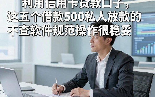 利用信用卡贷款口子，这五个借款500私人放款的不查软件规范操作很稳妥