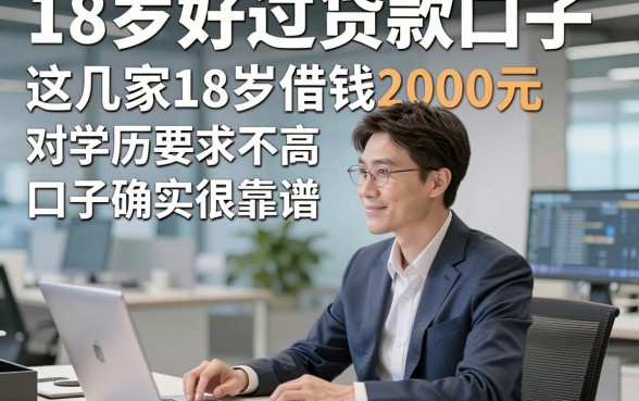 18岁好过贷款口子，这几家18岁借钱2000元对学历要求不高口子确实很靠谱