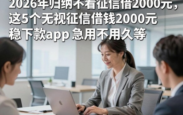 2026年归纳不看征信借2000元，这5个无视征信借钱2000元稳下款app急用不用久等