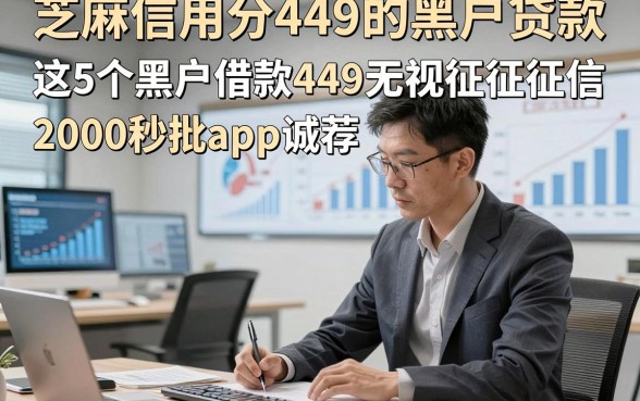 芝麻信用分449的黑户贷款，这5个黑户借款449无视征信2000秒批app诚心推荐