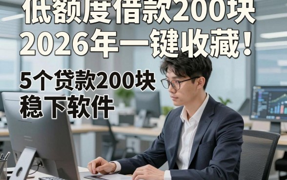 低额度借款200块2026年一键收藏！解析5个贷款200块稳下软件