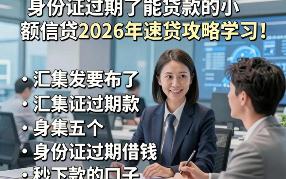 身份证过期了能贷款的小额信贷2026年速贷攻略学习！汇集五个身份证过期借钱秒下款的口子